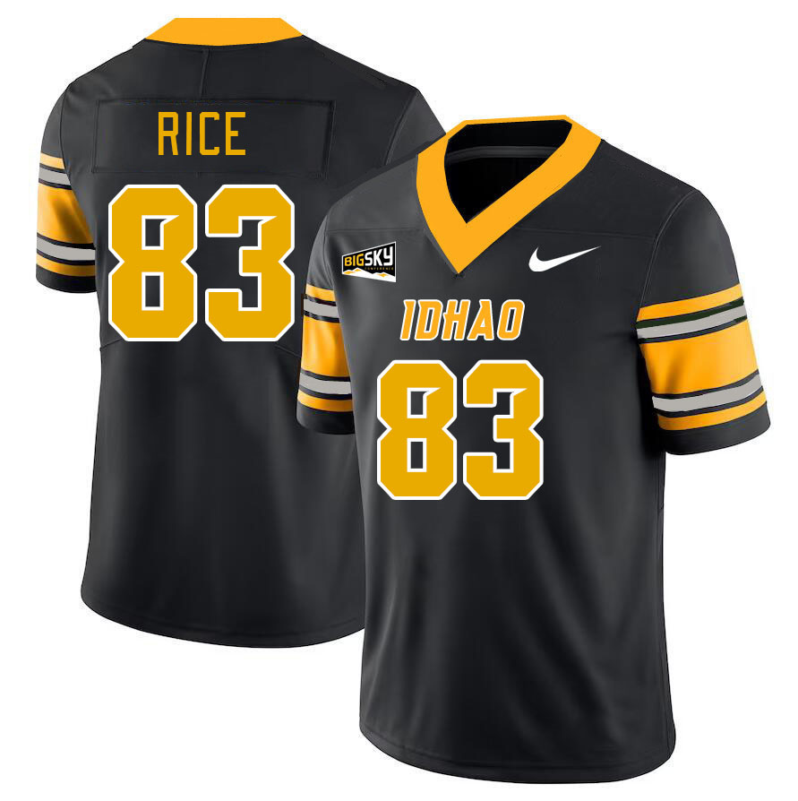 Men-Youth #83 Brayden Rice Idaho Vandals 2023 College Football Jerseys Stitched Sale-Black